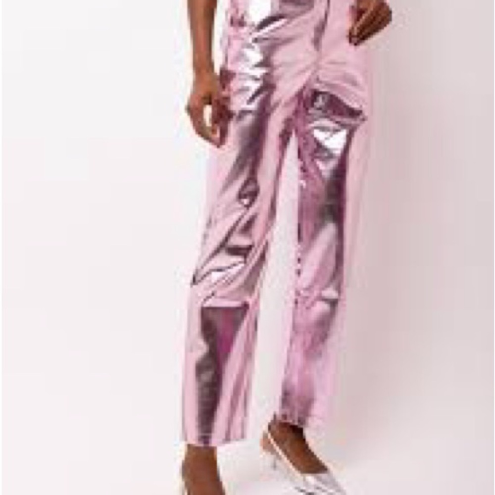 White Fox NWT Pink Metalic Pants